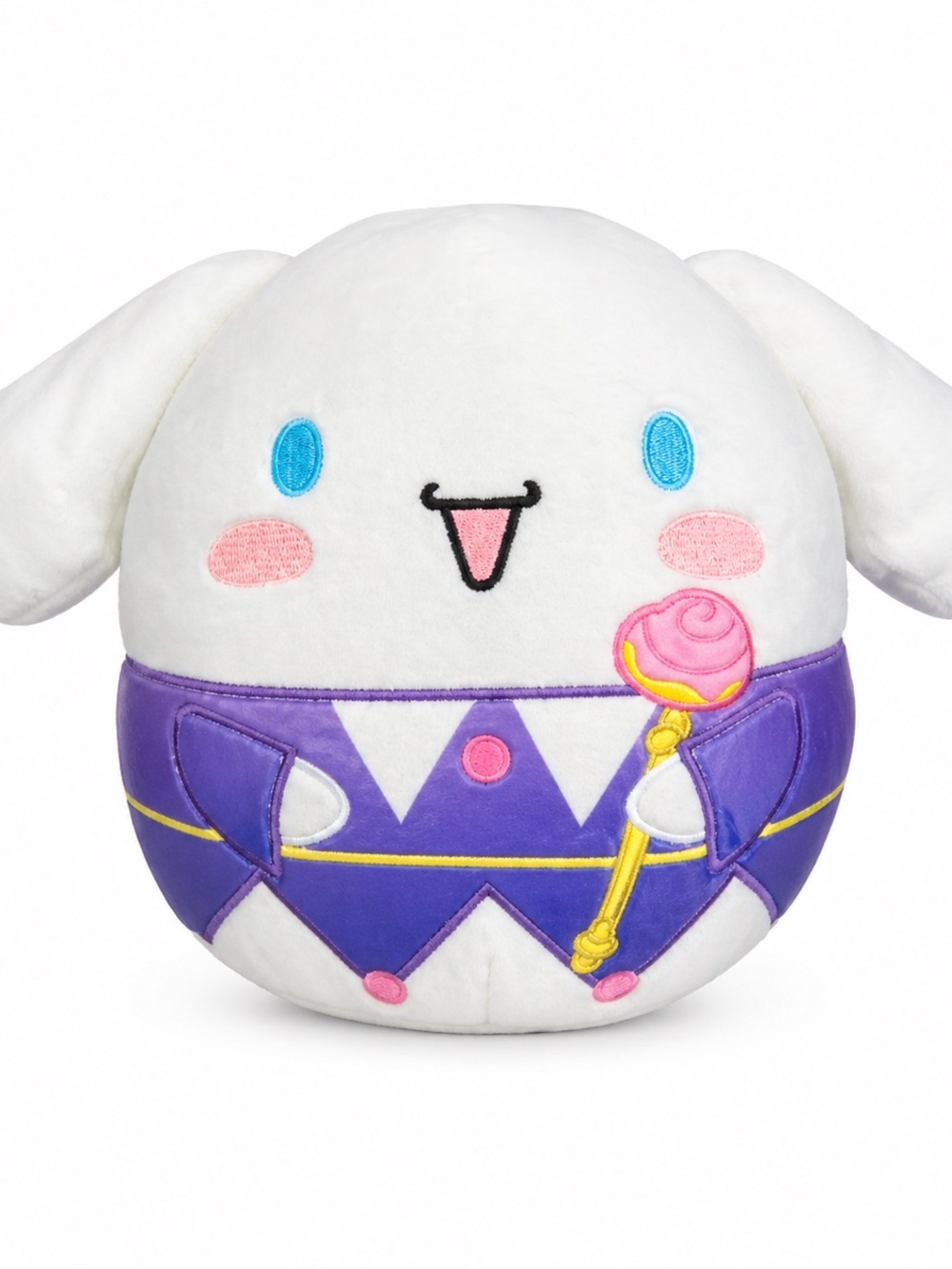 Squishmallows Sanrio Cinnamoroll Plush Pillow Toy with Purple and Pink Accents